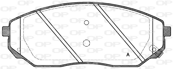 OPEN PARTS Комплект тормозных колодок, дисковый тормоз BPA1041.02